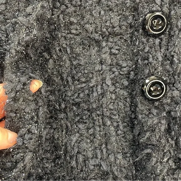 Anthro Knitted & Knotted Eyelash Button Cardigan - Picture 6 of 7